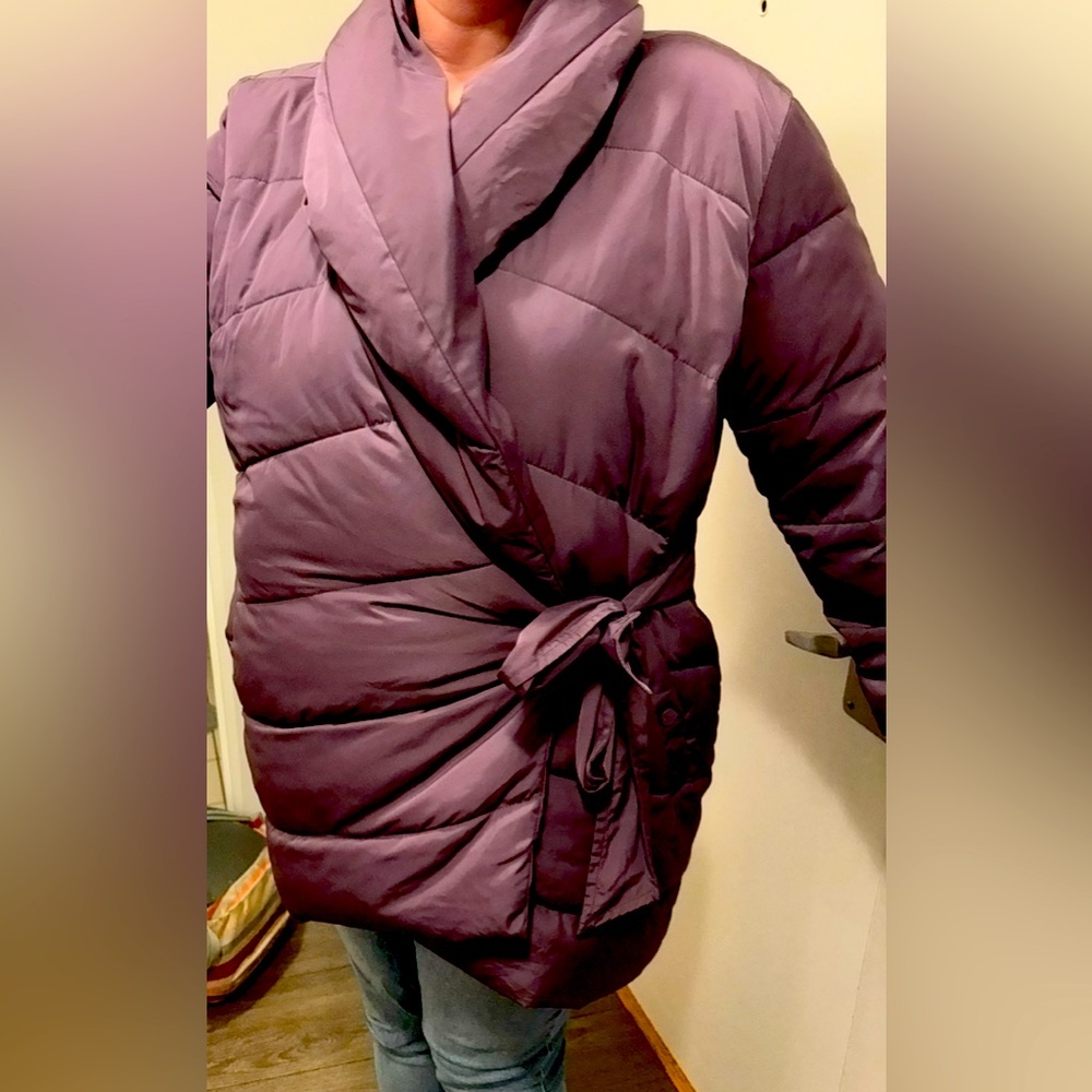 Women's Purple Wrap Puffer Jacket - Universal Standard